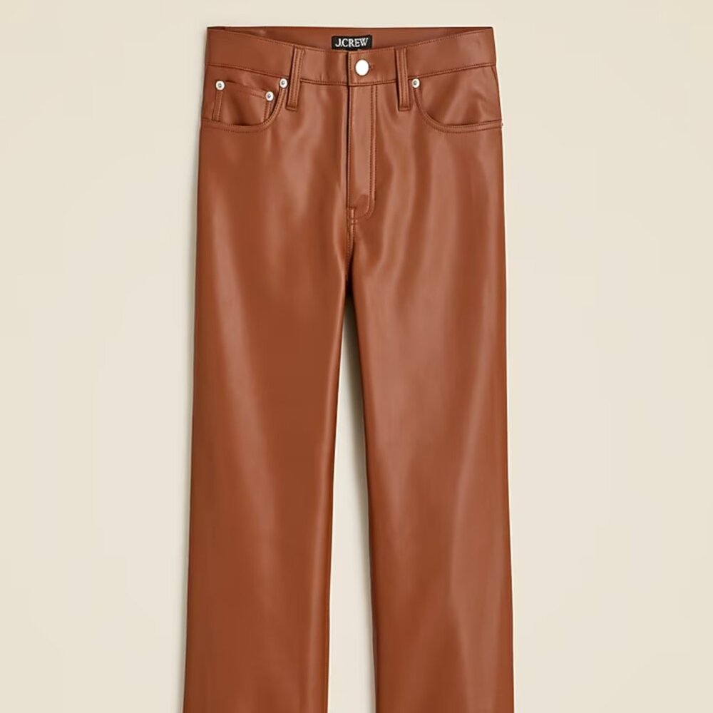 J.Crew Slim wide-leg pant in faux leather